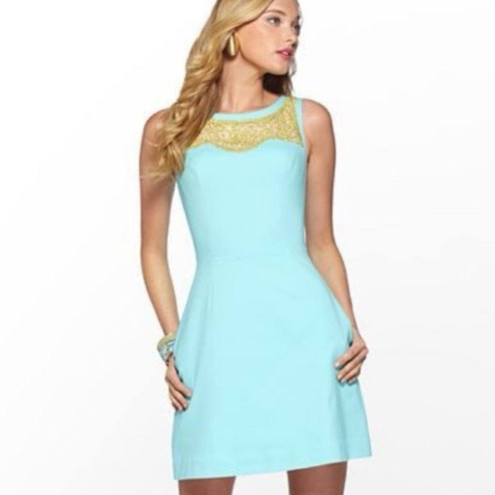 Lilly Pulitzer Emmy Dress in Shorely Blue Size 4‎